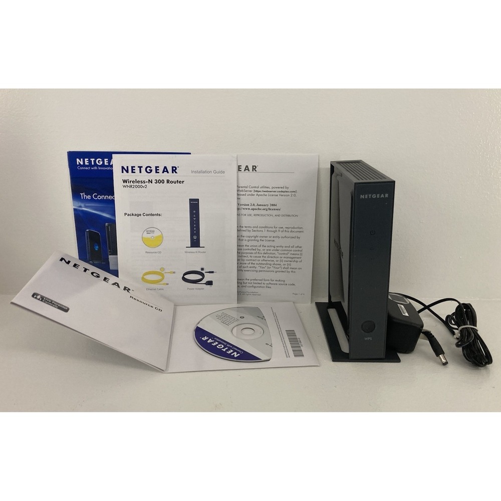 Netgear Wireless N 300 Router with Original Documentation Bundle